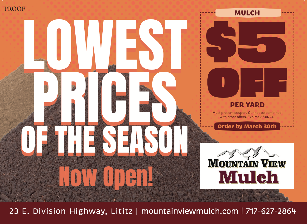 Summer 2024 Deals Mountain View Mulch